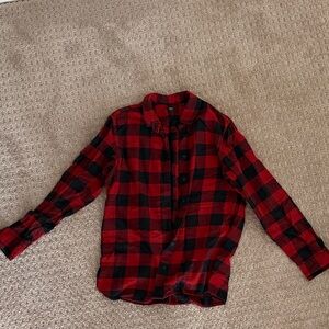 Uniqlo Red and Black Checkered Shirt